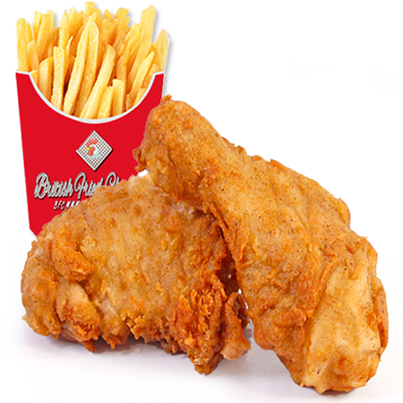 2 Pieces Chicken and Fries