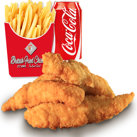 3 Chicken Strip & Regular Fries & Can Drink